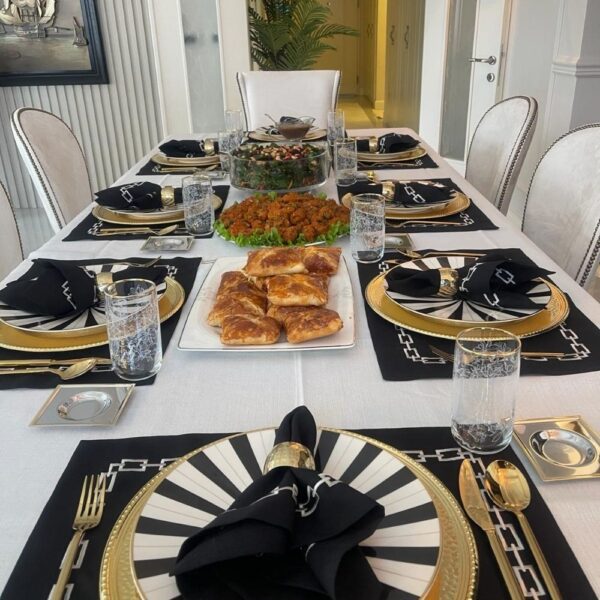 Chain Model Amerikan Servis & Yemek Peçetesi Seti - 6'lı - Casare