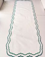 Kıvrımlı Kenar Ekru Runner