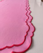 Kıvrımlı Kenar Pembe Runner