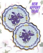 Herend Appony Mor Kokteyl Peçetesi̇ yakın çekim