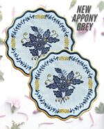 Herend Appony Gri̇ Kokteyl Peçetesi̇ yakın çekim