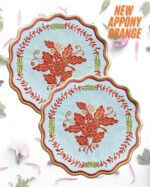 Herend Appony Turuncu Kokteyl Peçetesi̇ yakın çekim