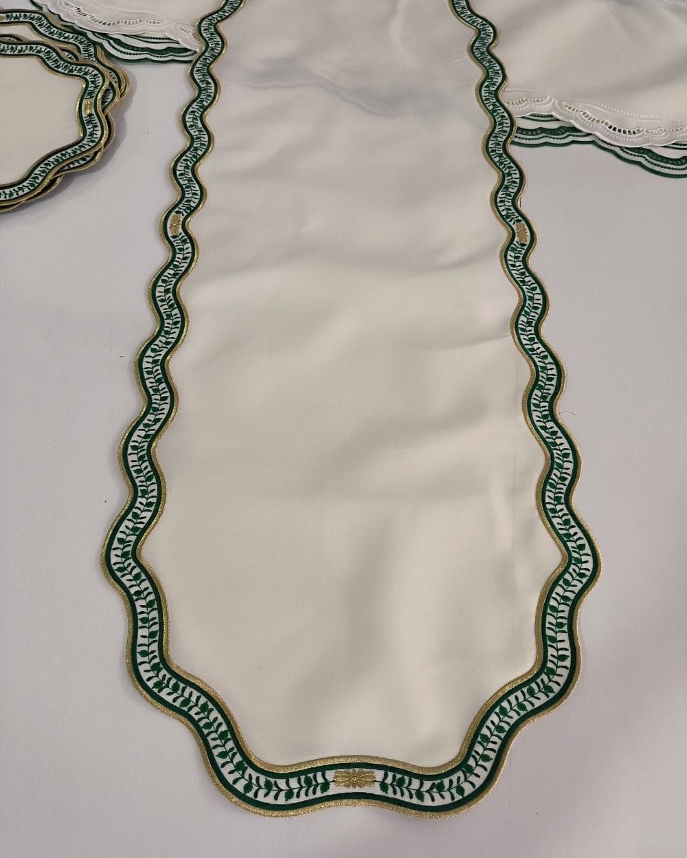 Turuncu Herend Appony Uyumlu Runner detay görünümü