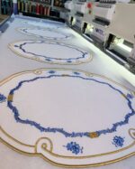 Mavi̇ Herend Appony Uyumlu Ameri̇kan Servi̇s yakın çekim